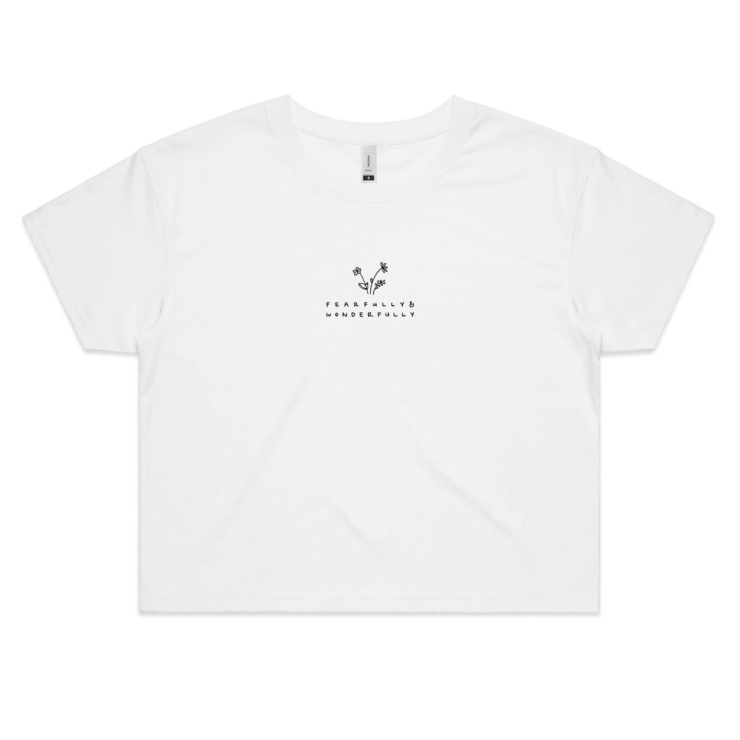 fearfully and wonderfully - girls crop tee