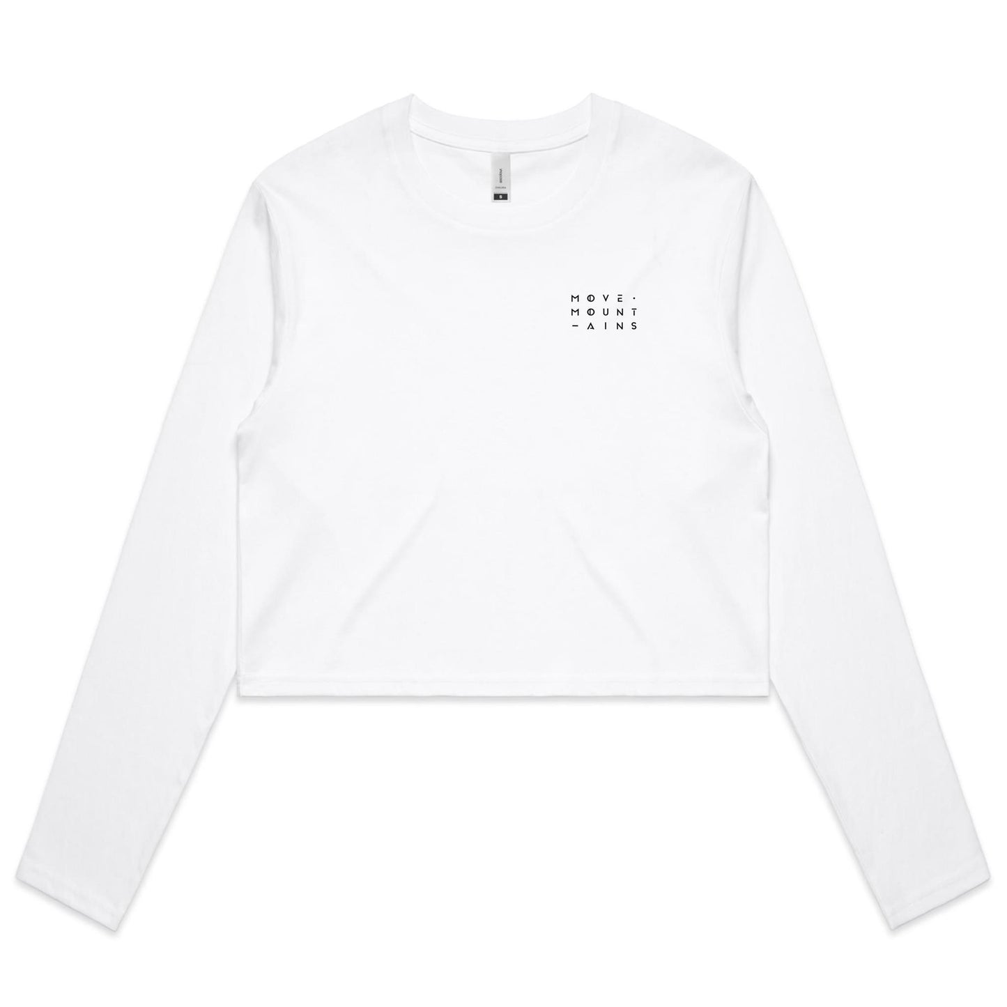 move mountains - girls long sleeve crop tee