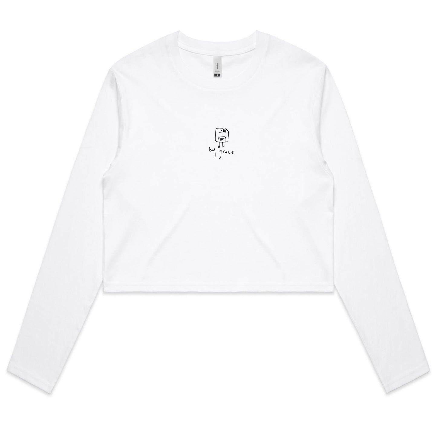 saved by grace - girls long sleeve crop tee