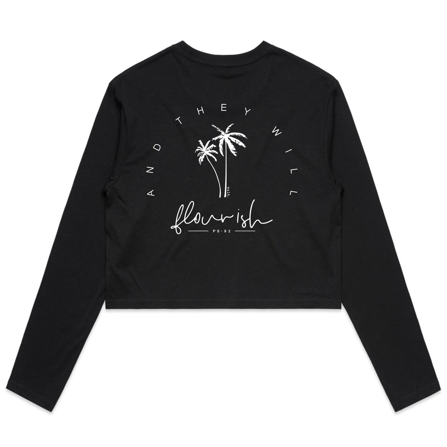 flourish - girls long sleeve crop tee