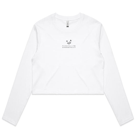 fearfully and wonderfully - girls long sleeve crop tee