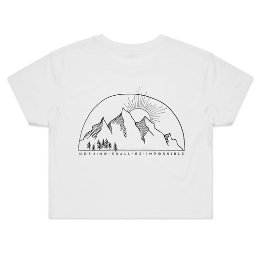 move mountains - girls crop tee